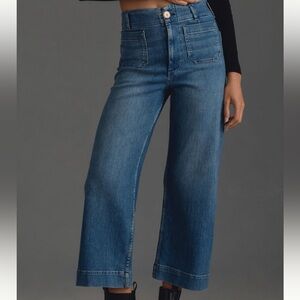 Maeve Colette cropped wide leg jeans